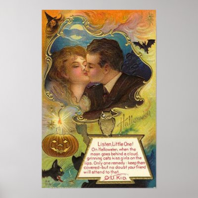 Vintage Halloween Greeting Cards Classic Posters posters