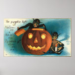 Vintage Halloween Greeting Cards Classic Posters