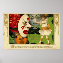Vintage Halloween Greeting Cards Classic Posters