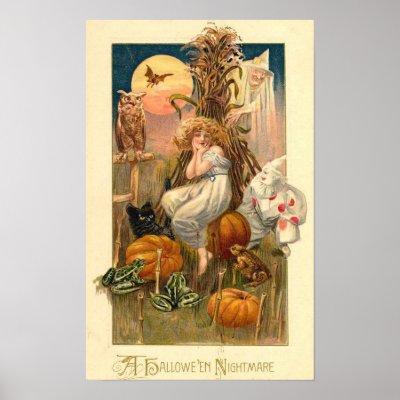 Vintage Halloween Greeting Cards Classic Posters posters