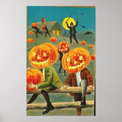 Vintage Halloween Greeting Cards Classic Posters posters