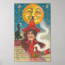 Vintage Halloween Greeting Cards Classic Posters