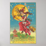 Vintage Halloween Greeting Cards Classic Posters