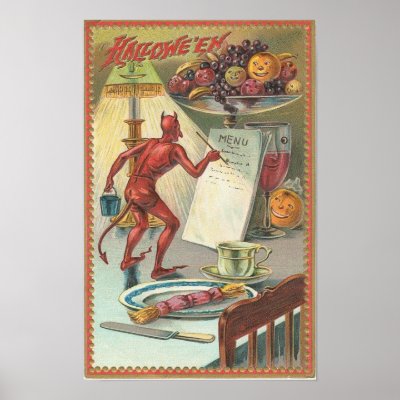 Vintage Halloween Greeting Cards Classic Posters posters