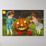 Vintage Halloween Greeting Cards Classic Posters