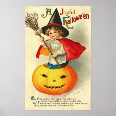 Vintage Halloween Greeting Cards Classic Posters posters