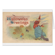 Vintage Halloween Greeting Cards Classic Posters