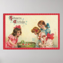 Vintage Halloween Greeting Cards Classic Posters