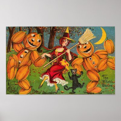 Vintage Halloween Greeting Cards Classic Posters posters