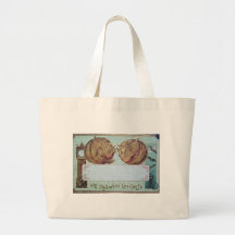 Vintage Halloween Greeting Cards Classic Posters Canvas Bags