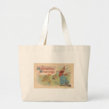 Vintage Halloween Greeting Cards Classic Posters Tote Bag