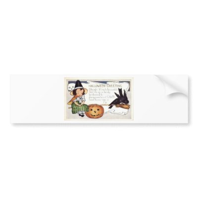 Vintage Halloween Greeting Cards Classic Posters bumper stickers
