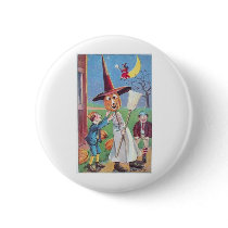 Vintage Halloween Greeting Cards Classic Posters Pinback Button