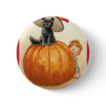 Vintage Halloween Greeting Cards Classic Posters Button