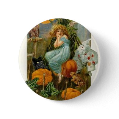 Vintage Halloween Greeting Cards Classic Posters buttons