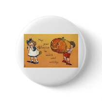 Vintage Halloween Greeting Cards Classic Posters Button