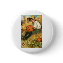 Vintage Halloween Greeting Cards Classic Posters Button