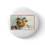 Vintage Halloween Greeting Cards Classic Posters Pinback Button