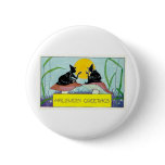 Vintage Halloween Greeting Cards Classic Posters Pinback Button