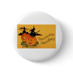 Vintage Halloween Greeting Cards Classic Posters Button