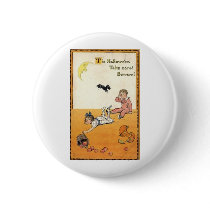 Vintage Halloween Greeting Cards Classic Posters Pinback Buttons
