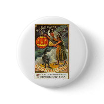 Vintage Halloween Greeting Cards Classic Posters Pinback Buttons