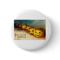Vintage Halloween Greeting Cards Classic Posters Pinback Button