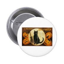 Vintage Halloween Greeting Cards Classic Posters Pinback Button
