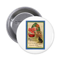 Vintage Halloween Greeting Cards Classic Posters Button