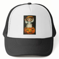 Vintage Halloween Greeting Cards Classic Posters Mesh Hat