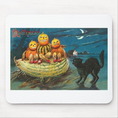 Vintage Halloween Greeting Cards Classic Posters mousepads
