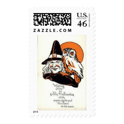 Vintage Halloween Greeting Cards Classic Posters postage