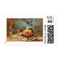 Vintage Halloween Greeting Cards Classic Posters Postage Stamp