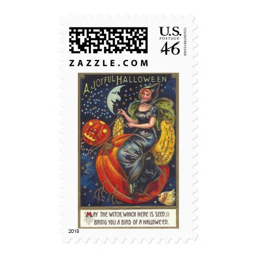 Vintage Halloween Greeting Cards Classic Posters Postage Stamps
