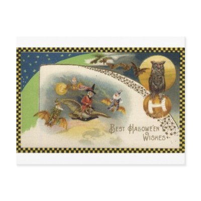 Vintage Halloween Greeting Cards Classic Posters postcards