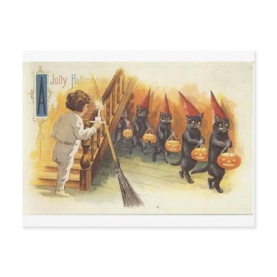 Vintage Halloween Greeting Cards Classic Posters postcards