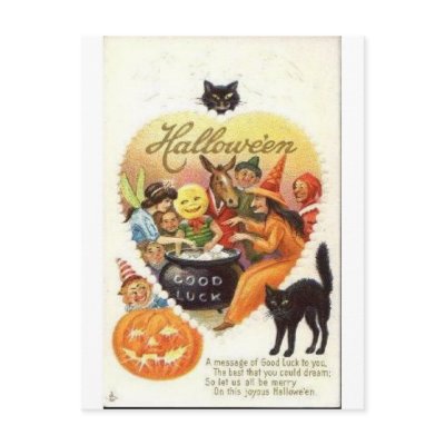 Vintage Halloween Greeting Cards Classic Posters postcards
