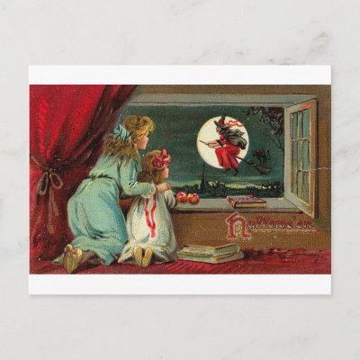 Vintage Halloween Posters on Vintage Halloween Greeting Cards Classic Posters Postcard From Zazzle