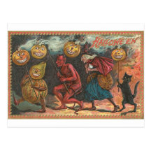 Vintage Halloween Greeting Cards Classic Posters Post Card