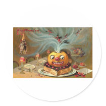 Vintage Halloween Greeting Cards Classic Posters Stickers