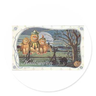Vintage Halloween Greeting Cards Classic Posters stickers