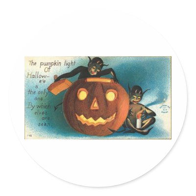 Vintage Halloween Greeting Cards Classic Posters stickers