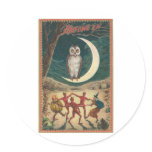 Vintage Halloween Greeting Cards Classic Posters Round Stickers