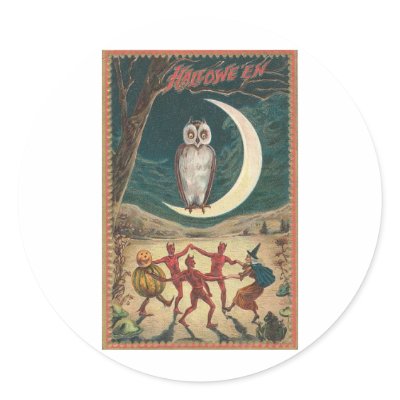 Vintage Halloween Greeting Cards Classic Posters stickers