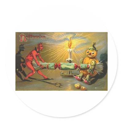 Vintage Halloween Greeting Cards Classic Posters stickers