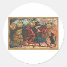Vintage Halloween Greeting Cards Classic Posters Stickers
