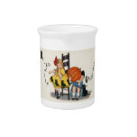 Vintage Halloween greeting with kids Pitchers