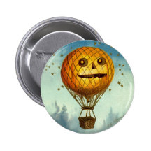 Vintage Halloween Hot Air Balloon Pin