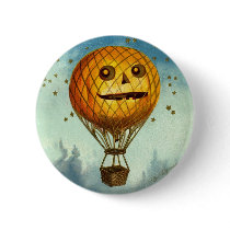 Vintage Halloween Hot Air Balloon Pin buttons