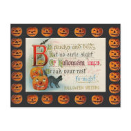 Vintage Halloween Imps postcard
